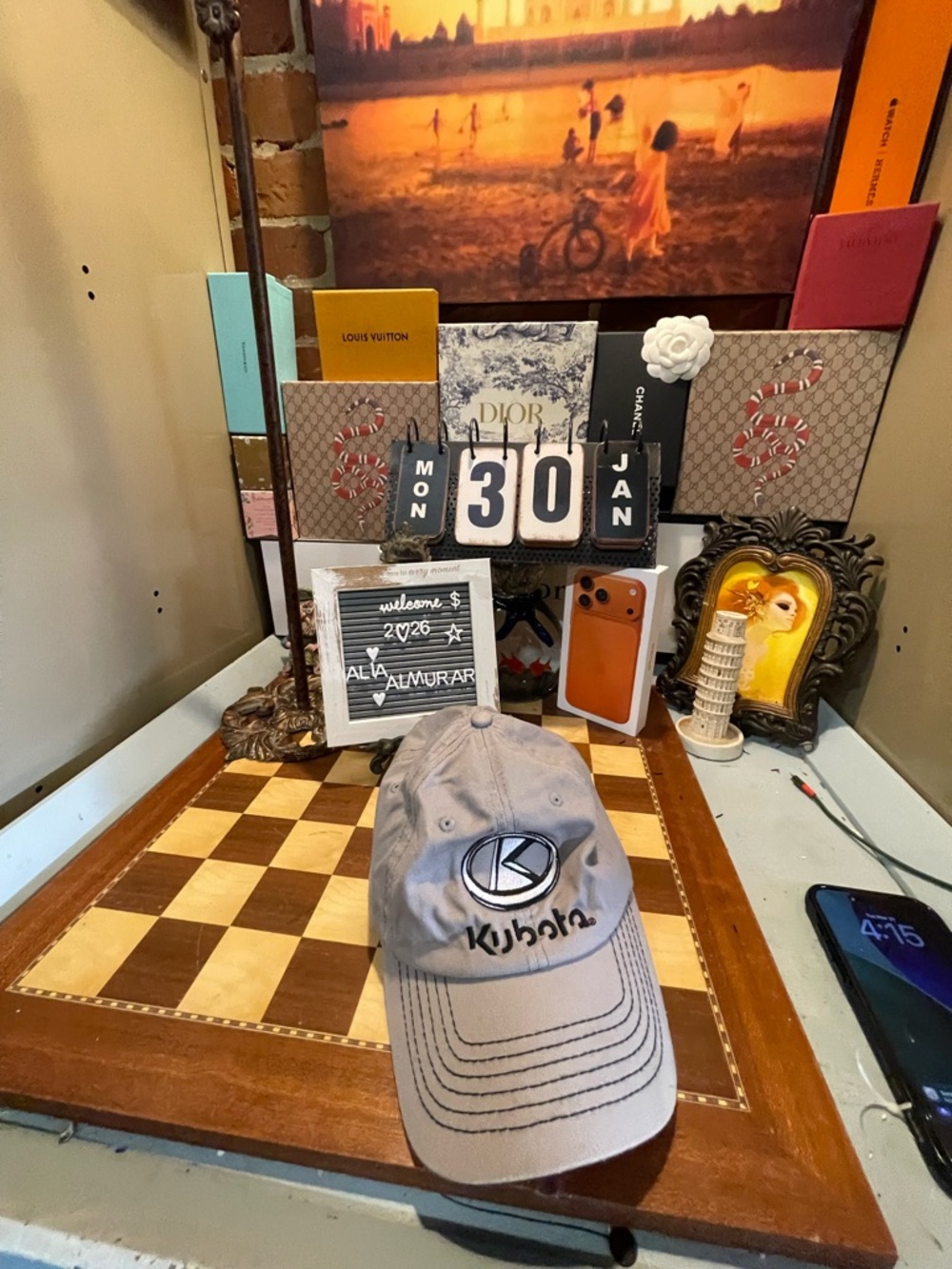 Kubota Hat Cap K Logo Gray K Products Strap Back 100% Cotton